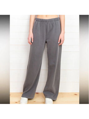 Women's Brandy Melville Anastasia Gray Wide Leg Pants S/M made in Italy